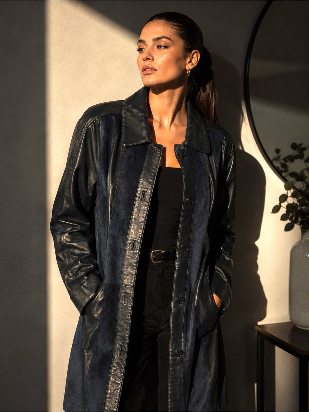 Vintage DC COLLECTION Leather-Coat